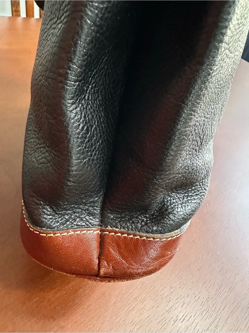Bally Vintage Black/Brown Leather Shoulder Bag